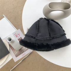 Trendy Lisa Suede Plush Fisherman Hat