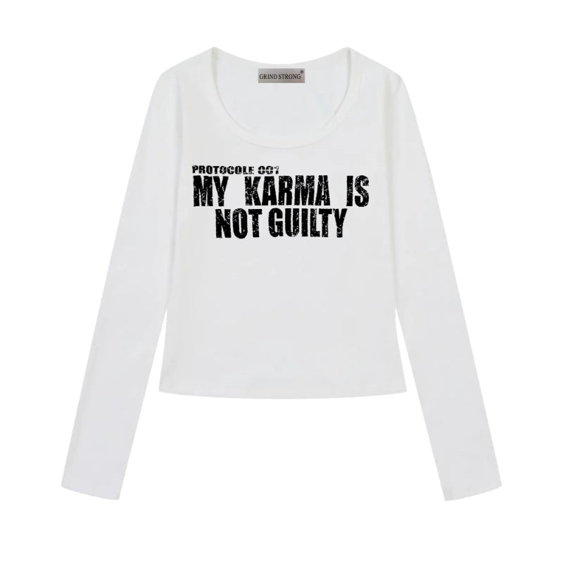 SUI Same Letter-printed Long-sleeved T-shirt