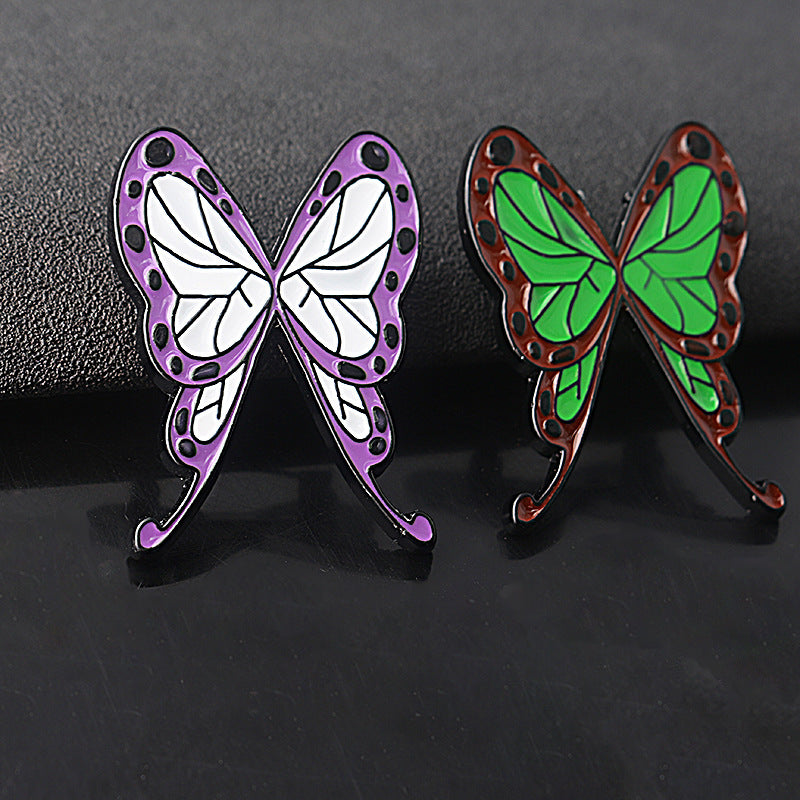 Butterfly Anime Keychain Hairpin Pendant A Pair