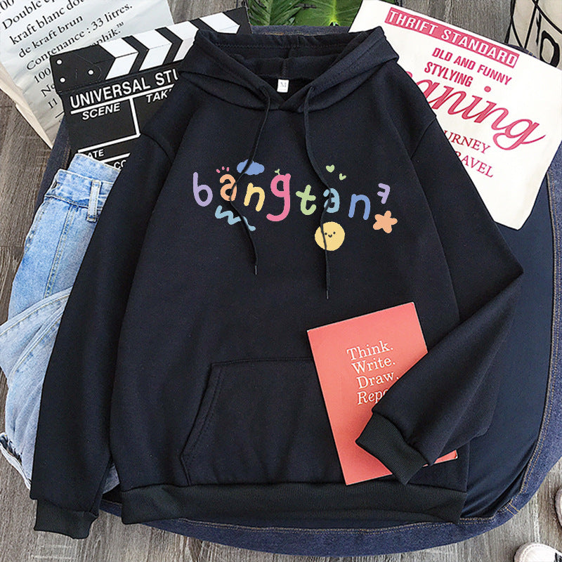 Unisex Kpop Dynamite Print Loose Hoodie