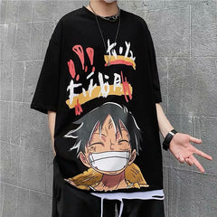 Trendy Luffy Printed Loose Short-sleeved T-shirt