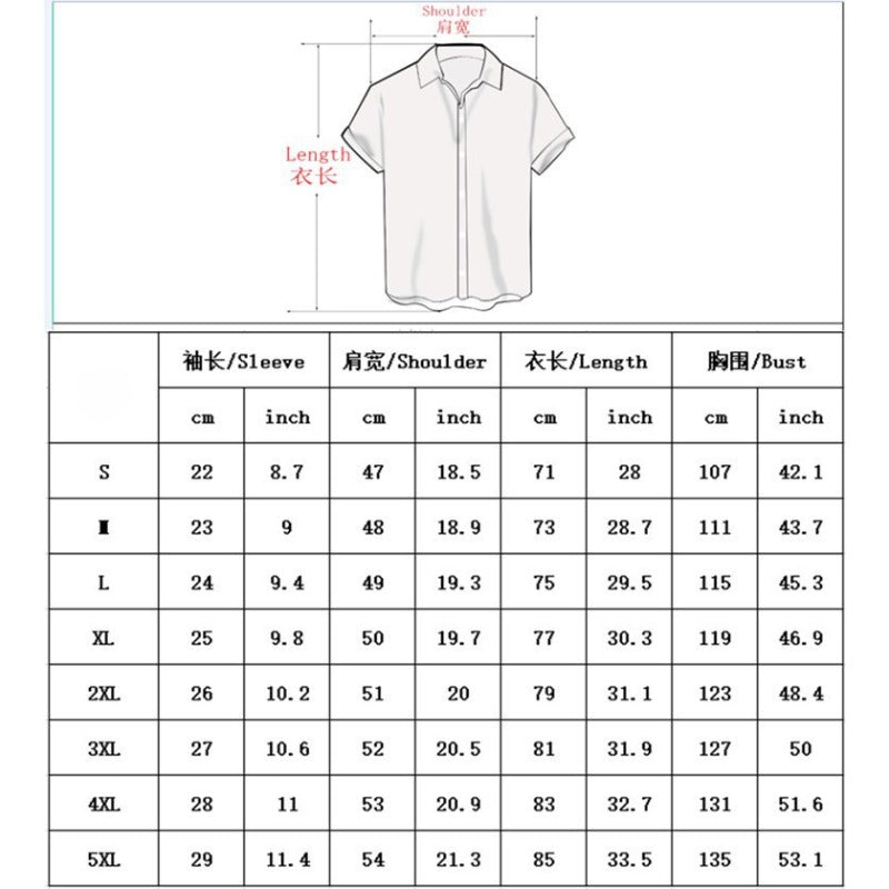 Casual Drama Cos Short-sleeved Digital Print Shirt