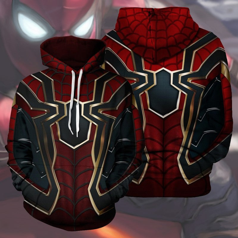 Unisex Spider 3D Print Cosplay Pullover Hoodie