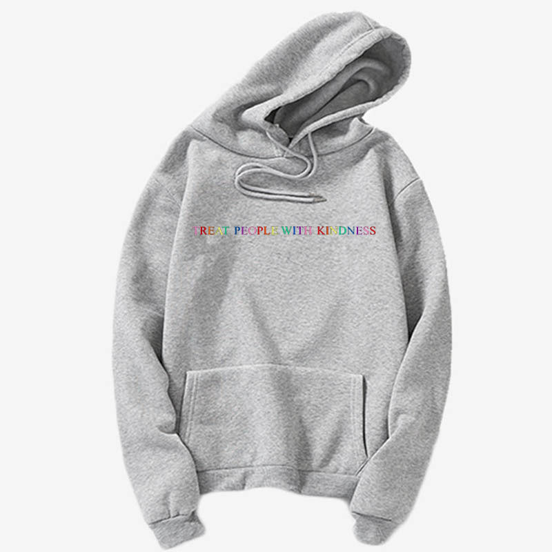 Harry Treat People with Kindness Letter Print Hoodie