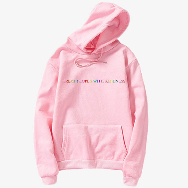 Harry Treat People with Kindness Letter Print Hoodie