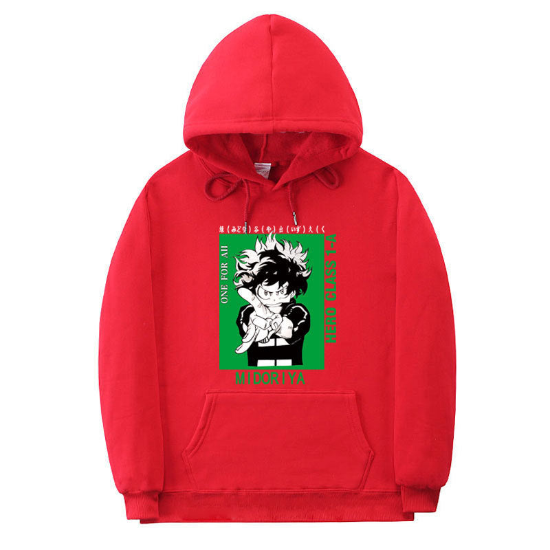 Unisex Boku Anime Printed Casual Pullover Hoodie