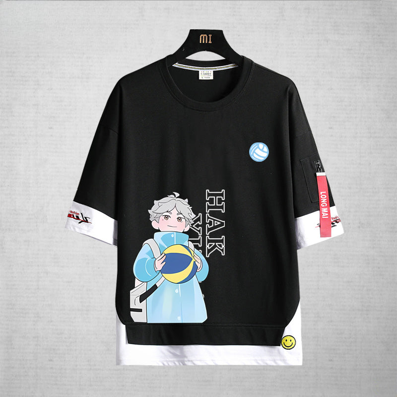 Unisex Anime Hinata Print Loose T-Shirt