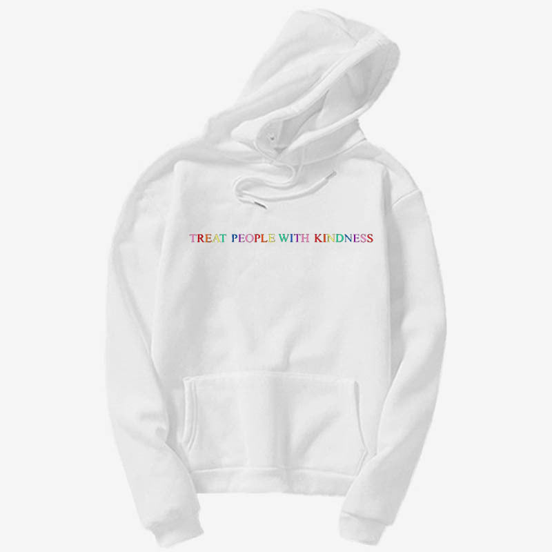 Harry Treat People with Kindness Letter Print Hoodie