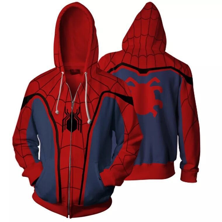 Unisex Spider 3D Print Cosplay Pullover Hoodie