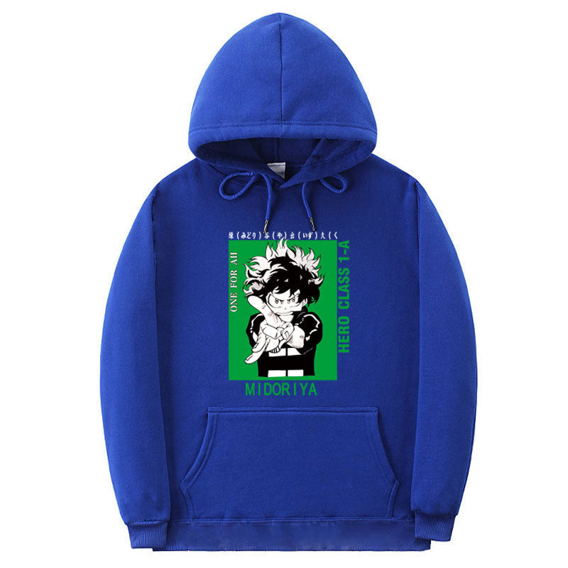 Unisex Boku Anime Printed Casual Pullover Hoodie