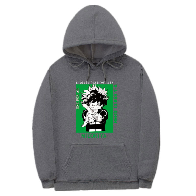 Unisex Boku Anime Printed Casual Pullover Hoodie