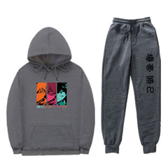 Trendy Anime Unisex Boku Casual Hoodie Pants Set