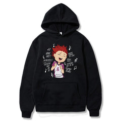 Lovely Cartoon Graphic Print Loose Hoodie