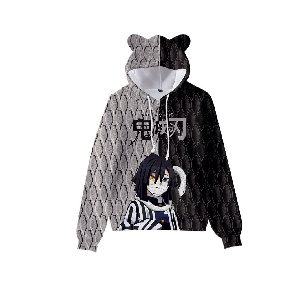 Cute Anime 3d Printed Cat Ears Hoodie