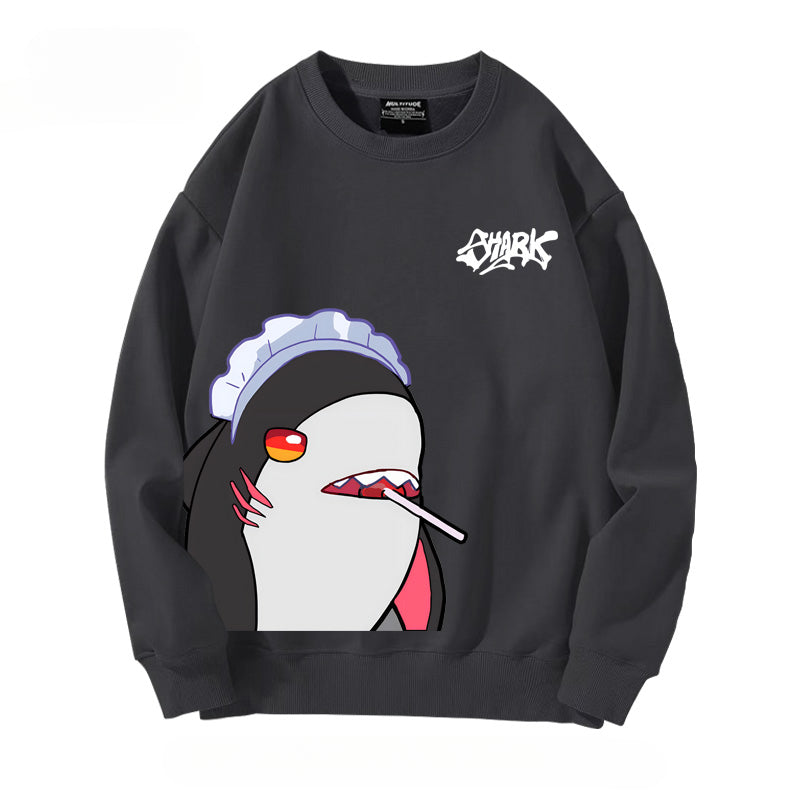 Casual Game Shark Loose Sweatshirt