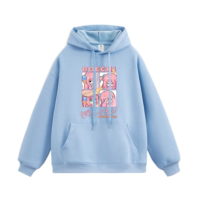 Casual Anime Hitori Printed Hoodie