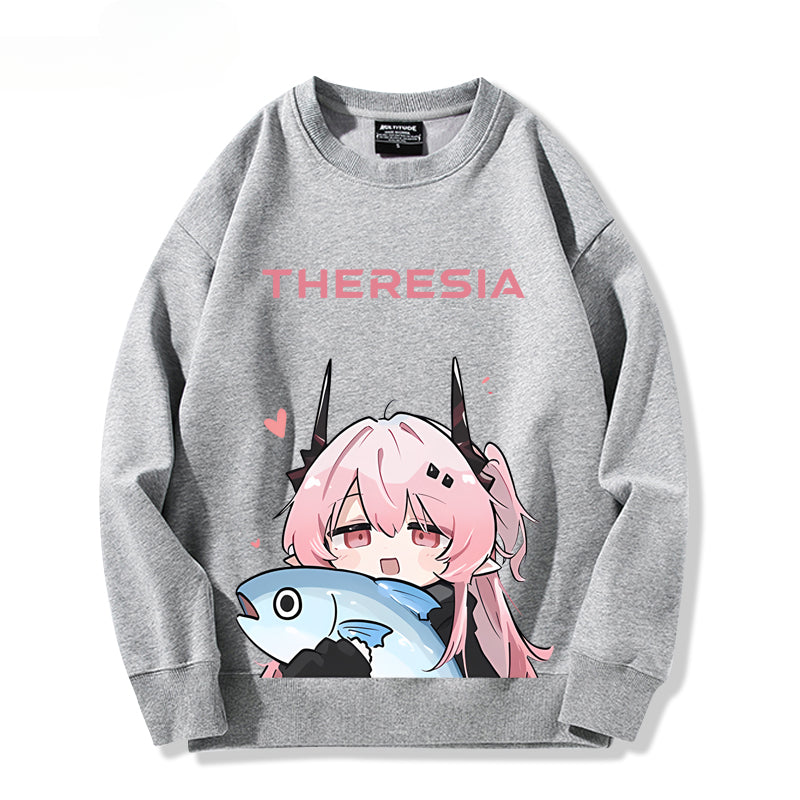 Casual Cute Game Theresia Print Sweatshirt