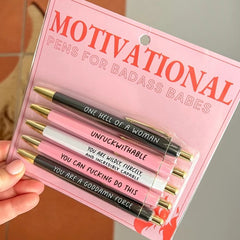 Motivational Encouraging 5 Ballpoint Pen Set