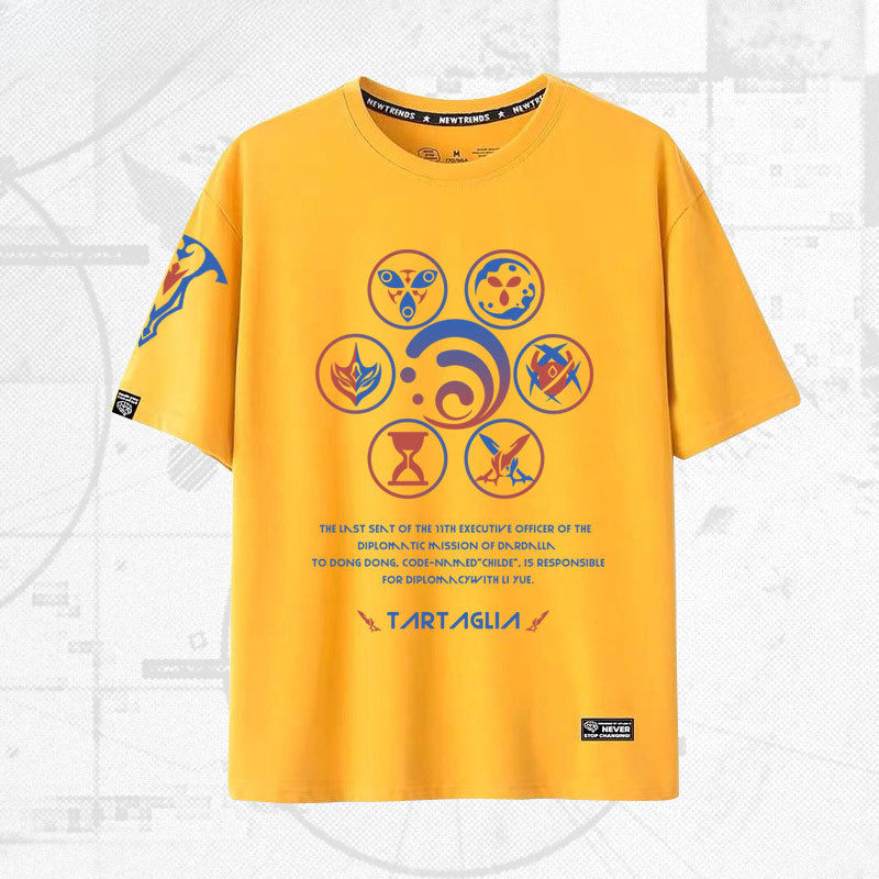 Unisex Game Graphic Cotton Short-sleeved T-shirt