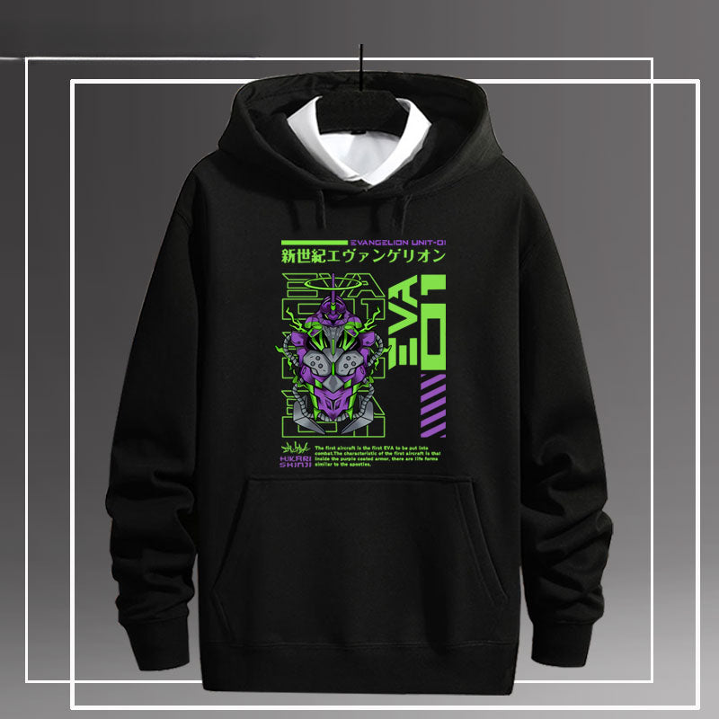 Casual EVA Graphic Loose Hoodie