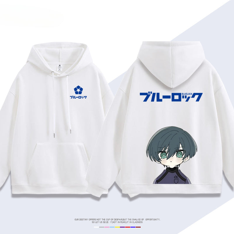 Unisex Anime Pattern Printed Pullover Hoodie