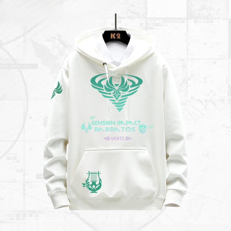 Unisex Game Venti Printed Loose Hoodie