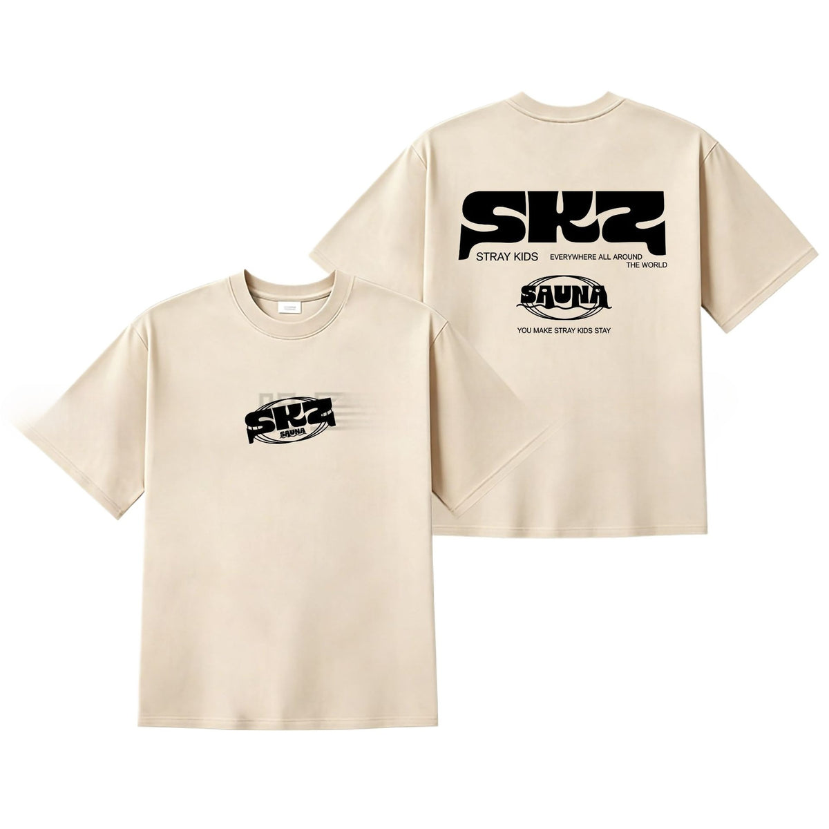 SKZ SAUNA Printed Short-sleeved T-shirt