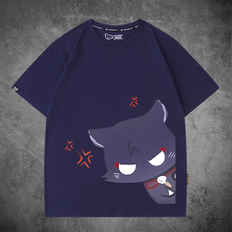 Unisex Game Cat Cotton Short-sleeved T-shirt