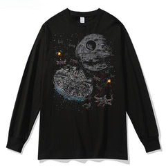 Casual Comic Graphic Cotton Long Sleeve Shirt