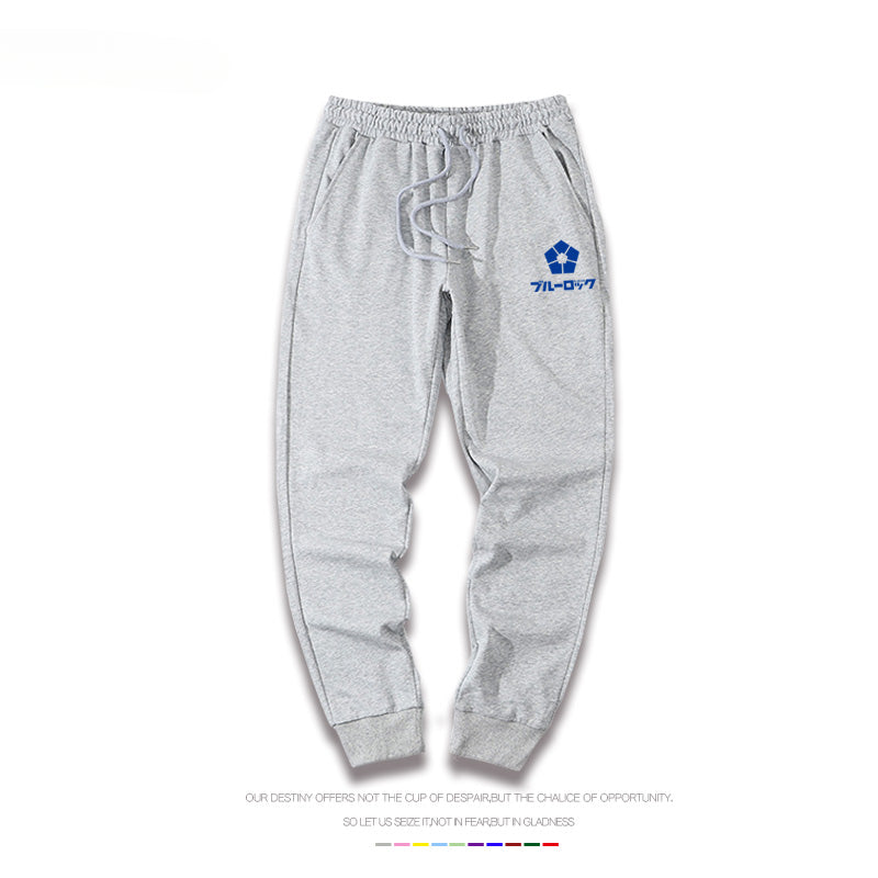 Casual Anime Logo Drawstring Sweatpants