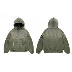 BANGTAN Arirang Tour Green Zip-Up Embroidery Hoodie