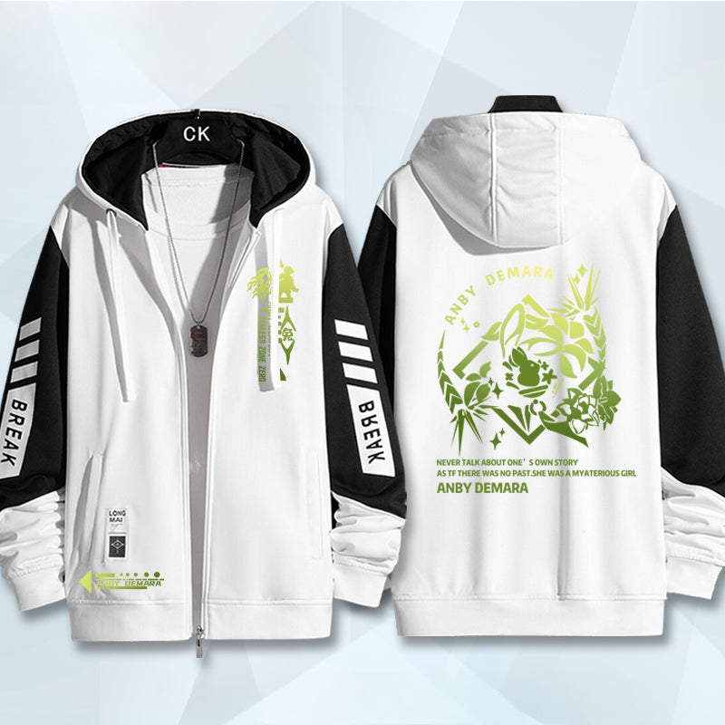 Unisex Game Print Zip Up Hoodie