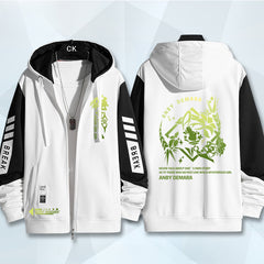 Unisex Game Print Zip Up Hoodie