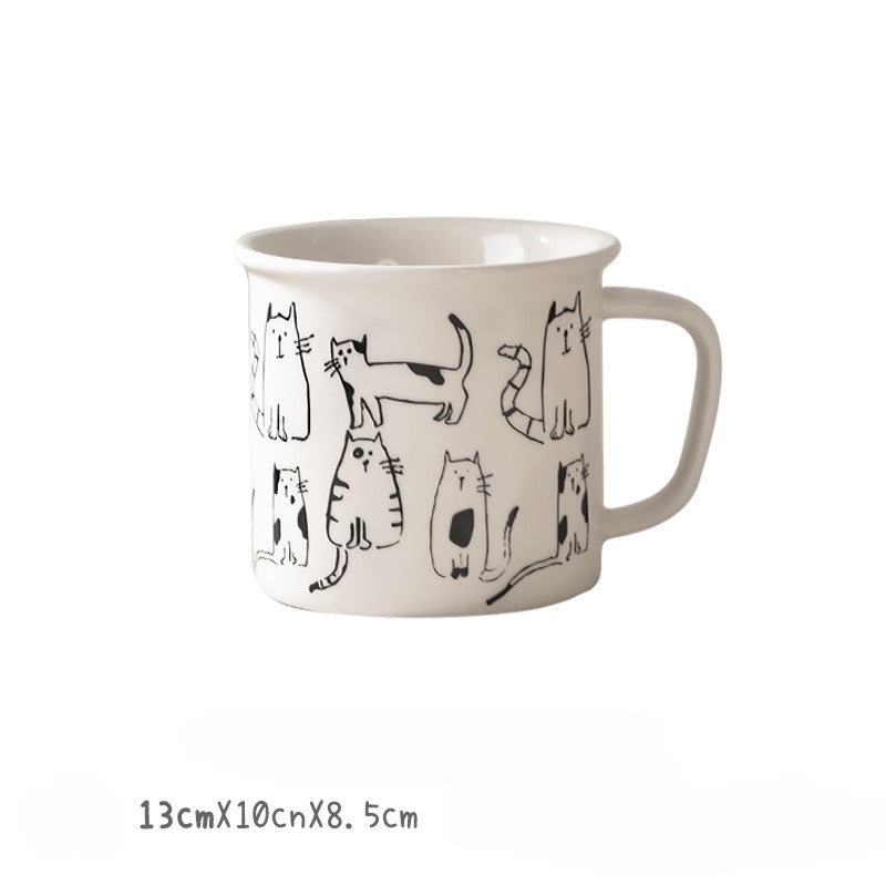 Creative Cartoon Cat Coffee Mug