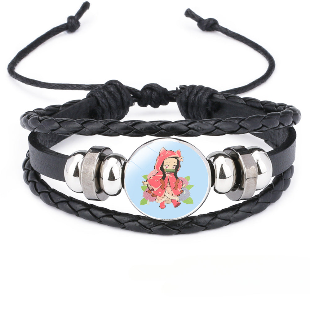 Anime Cowhide Adjustable Bracelet