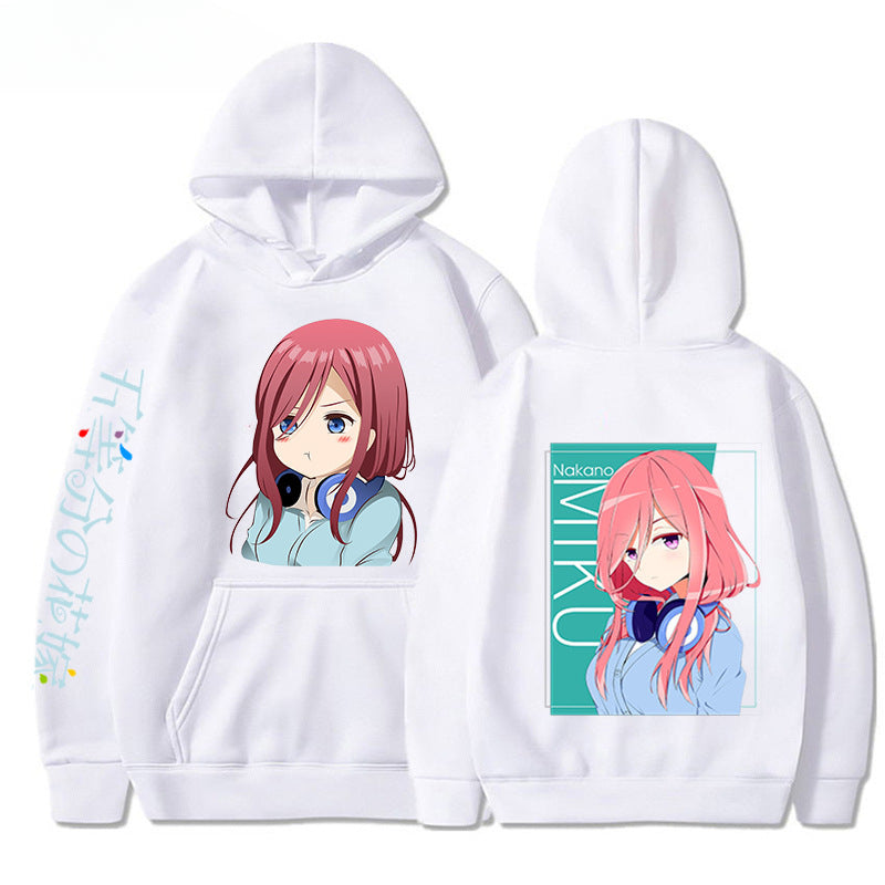 Casual Nakano Anime Printed Loose Hoodie