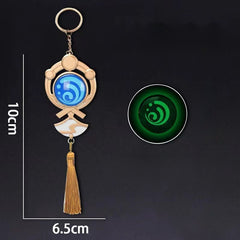 Hot Game Luminous Double-sided Glass Keychain Pendant