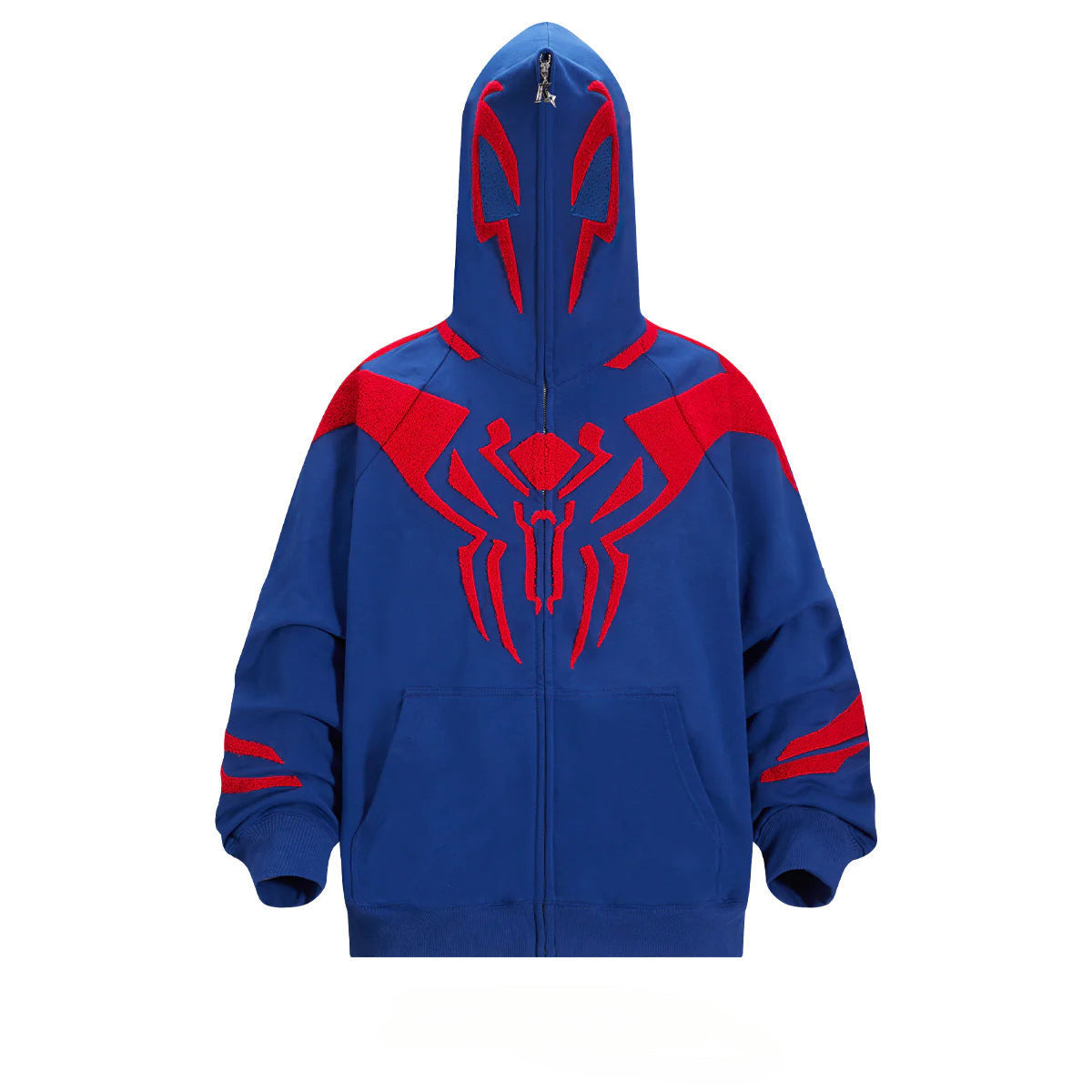 Unisex Comic Spider Digital Printed Zip Up Cosplay Hoodie