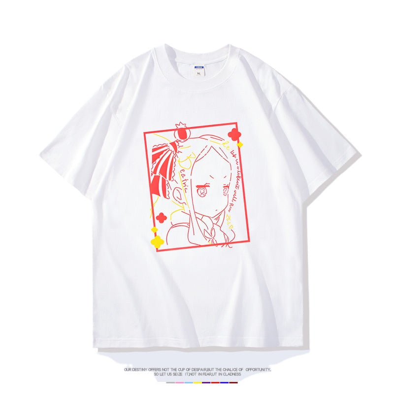 Rem Anime Cotton Short Sleeve Summer T-Shirt
