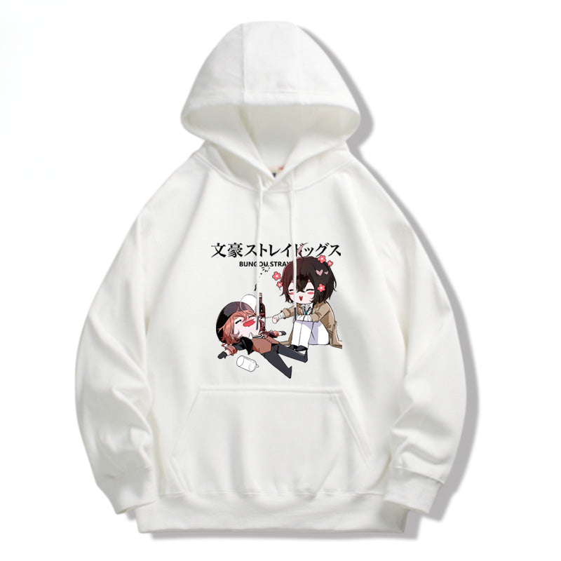 Unisex Dazai Anime Printed Pullover Hoodie