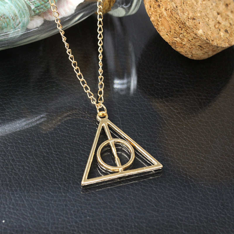 Retro Harry Luna Deathly Hallows Necklace