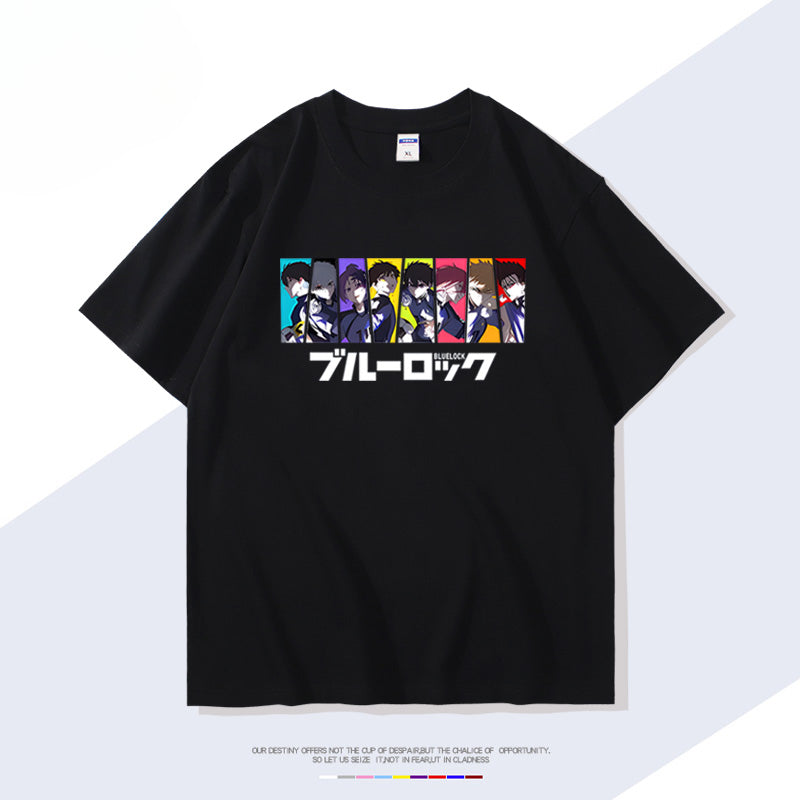 Casual Anime Logo Print Short-sleeved T-shirt