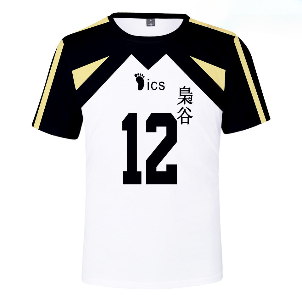 Unisex Volleyball Digital Print Short Sleeved Cosplay T-shirt