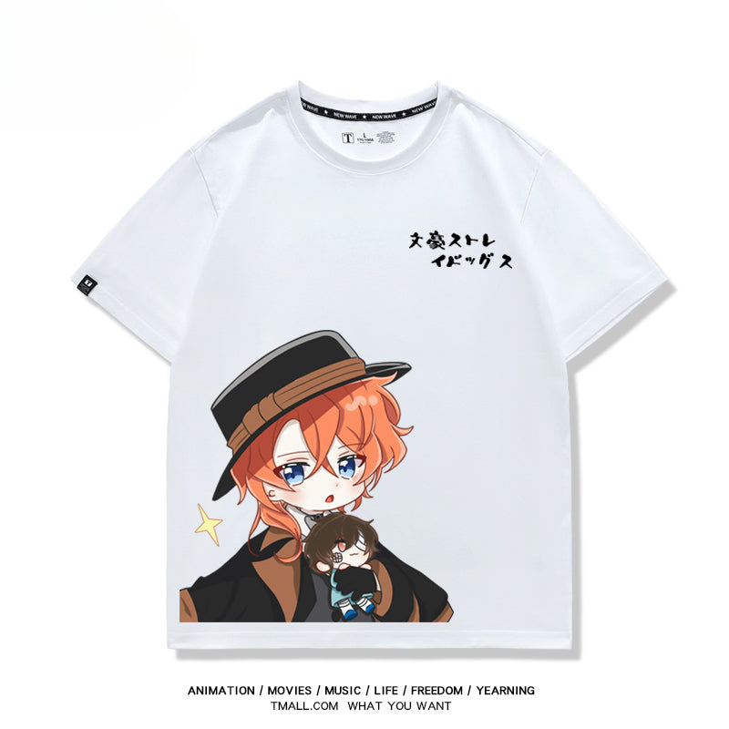 Unisex Anime Pattern Short-sleeved T-shirt