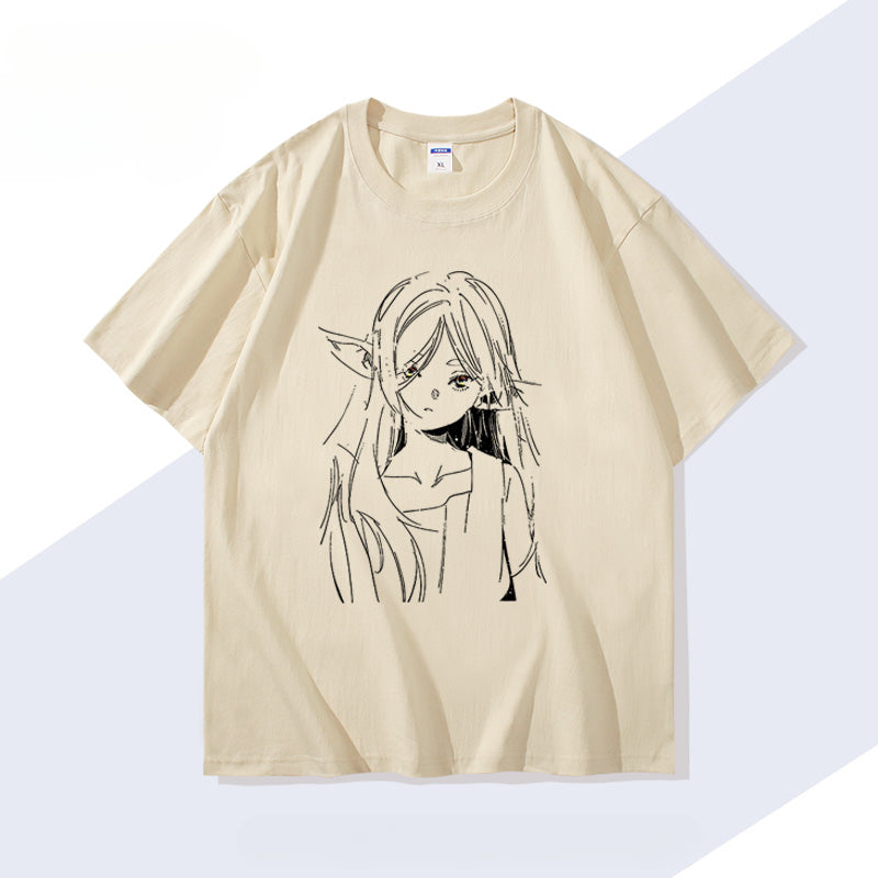 Women's Anime Print Short-sleeved T-shirt