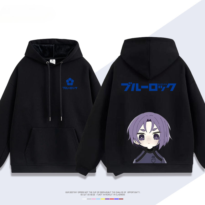 Unisex Anime Pattern Printed Pullover Hoodie