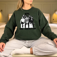 Retro Women's 1D Pattern Crew Neck Sweatshirt
