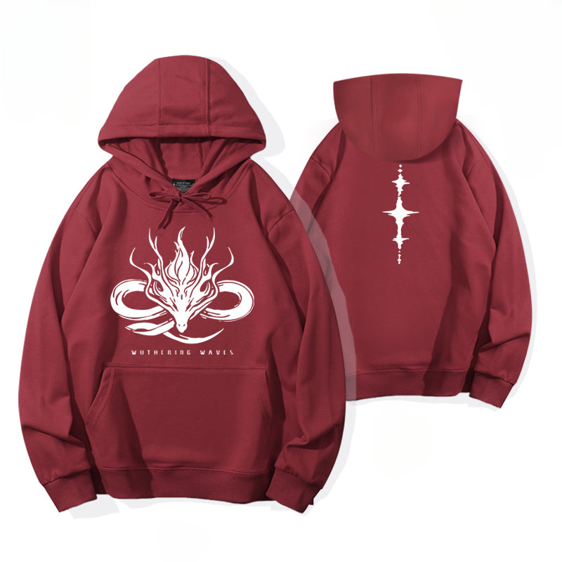 Game Logo Printed Pullover Hoodie