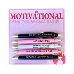 Motivational Encouraging 5 Ballpoint Pen Set