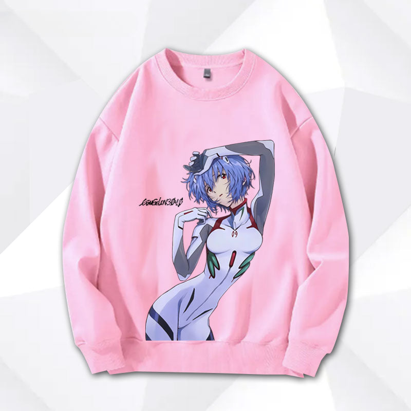 EVA Graphic Print Crew Neck Sweatshirt